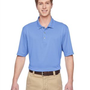 Harriton M345 Men's Advantage IL Snap Placket Performance Polo - Industry Blue - S