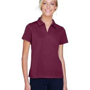 Harriton M353W Women's Double Mesh Sport Shirt - Maroon - S