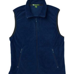 Harriton M985 Men's Fleece Vest - Navy - 4XL