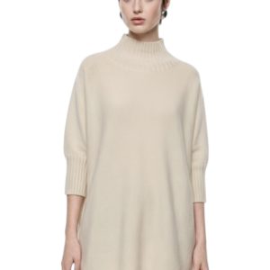 Oversize sweater collar high sleeve three quarters Woman Imperial