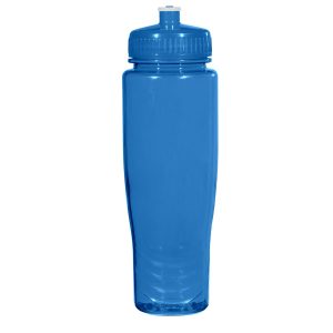 Poly Cleana 28 Oz Plastic Bottle - Customized with Your Logo - Blue - One Size