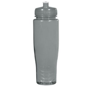 Poly Cleana 28 Oz Plastic Bottle - Customized with Your Logo - Charcoal - One Size