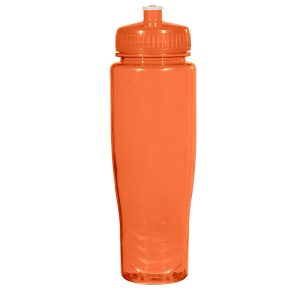Poly Cleana 28 Oz Plastic Bottle - Customized with Your Logo - Orange - One Size