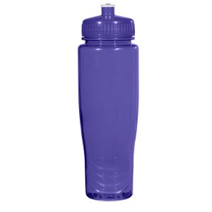 Poly Cleana 28 Oz Plastic Bottle - Customized with Your Logo - Purple - One Size