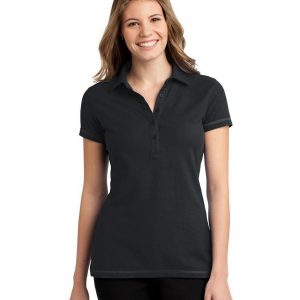 Port Authority L559 Ladies Modern Stain Resistant Polo - Black - XS
