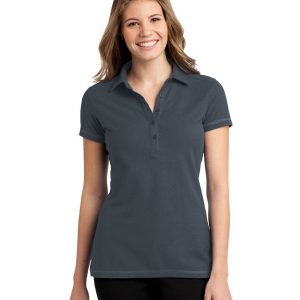 Port Authority L559 Ladies Modern Stain Resistant Polo - Steel Grey - XS