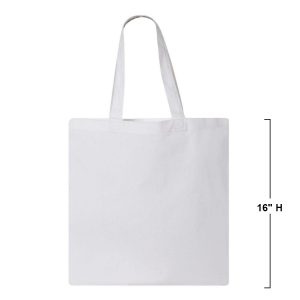 Q-Tees QTB Women's Economical Tote Bag - White - One Size