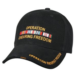 Rothco 9425 Deluxe Operation Enduring Freedom Low Profile Cap - Black - One Size