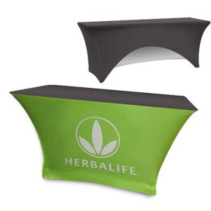 Sided Stretch Polyknit Table Cover - Charcoal Gray - 48 inch x 24 inch