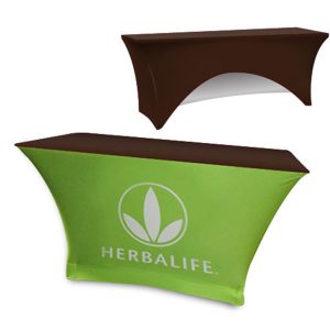 Sided Stretch Polyknit Table Cover - Chocolate - 48 inch x 24 inch