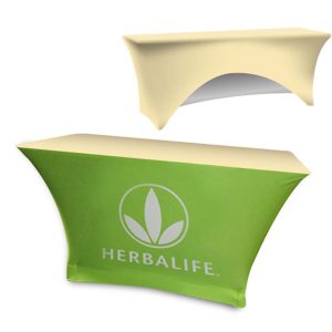 Sided Stretch Polyknit Table Cover - Ivory - 48 inch x 24 inch