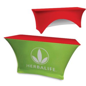 Sided Stretch Polyknit Table Cover - Red - 48 inch x 24 inch