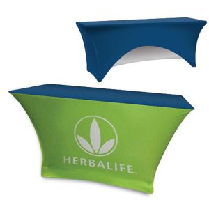 Sided Stretch Polyknit Table Cover - Turquoise - 48 inch x 24 inch