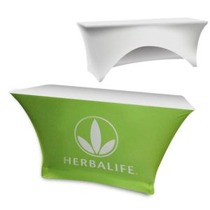 Sided Stretch Polyknit Table Cover - White - 48 inch x 24 inch