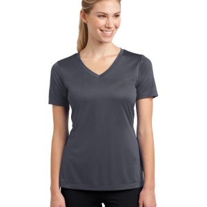 Sport-Tek LST353 Women's V Neck Competitor Tee - Iron Grey - 3XL