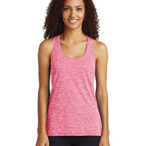 Sport-Tek LST396 Women's Posi Charge Electric Heather Racer Back Tank - Power Pink Electric - L