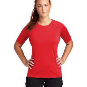 Sport-Tek LST470 Women's Rashguard Tee - True Red - L