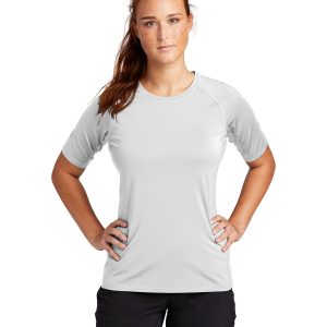 Sport-Tek LST470 Women's Rashguard Tee - White - 3XL
