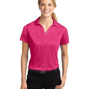 Sport-Tek LST660 Women's Heather Contender Polo - Pink Raspberry Heather - 3XL