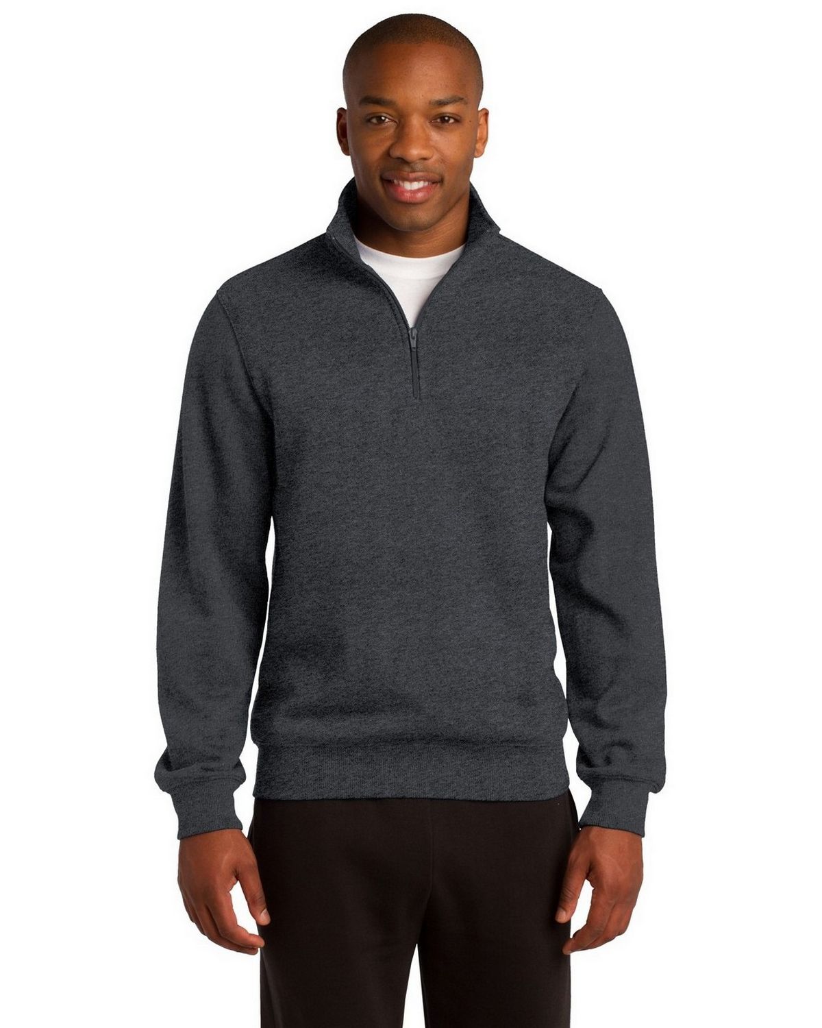 Sport-Tek ST253 Men's 1/4-Zip Sweatshirt - Graphite Heather - 2XL