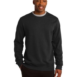 Sport-Tek ST266 Men's Crewneck Sweatshirt - Black - 2XL