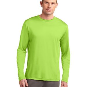 Sport-Tek ST350LS Men's Long Sleeve Competitor Tee - Lime Shock - 2XL