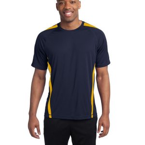Sport-Tek ST351 Men's Colorblock Competitor Tee - True Navy/Gold - 2XL