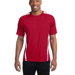 Sport-Tek ST351 Men's Colorblock Competitor Tee - True Red/White - 2XL