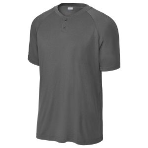 Sport-Tek ST359 Men's PosiCharge Competitor 2-Button Henley - Iron Grey - S