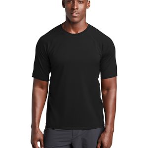 Sport-Tek ST470 Men's Rashguard Tee - Black - M