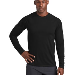 Sport-Tek ST470LS Men's Long Sleeve Rashguard Tee - Black - S