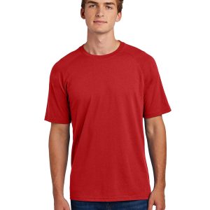 Sport-Tek ST6040 Men's Halftime Raglan Tee - Deep Red - XS