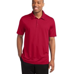 Sport-Tek ST690 Men's Active Textured Polo - True Red - 2XL