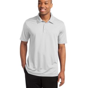Sport-Tek ST690 Men's Active Textured Polo - White - 2XL
