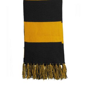 Sport-Tek STA02 Spectator Scarf - Black/Gold - One Size