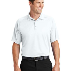 Sport-Tek T475 Men's Dry Zone Raglan Polo - White - L