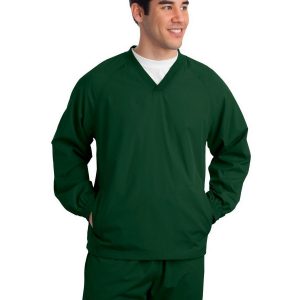 Sport-Tek TJST72 Men's Tall Raglan Wind Shirt - Forest Green - LT