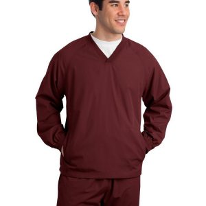 Sport-Tek TJST72 Men's Tall Raglan Wind Shirt - Maroon - LT