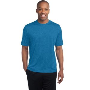 Sport-Tek TST360 Men's Tall Heather Contender Tee - Blue Wake Heather - 2XLT