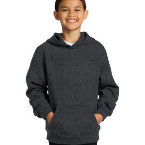 Sport-Tek YST254 Youth Pullover Hooded Sweatshirt - Graphite Heather - L