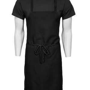 Spun-Polyester Bib Apron - Black - 27 x 31 inch