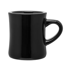Stoneware Ceramic Single Tone Mug - 10 Oz. Diner - Black - One Size