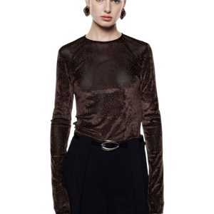 T-shirt long sleeve back discovery micro drawings Woman Imperial