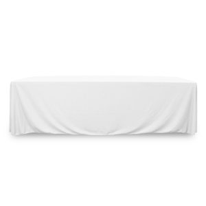 Throw Polyknit Table Cover - White - 48 inch x 24 inch