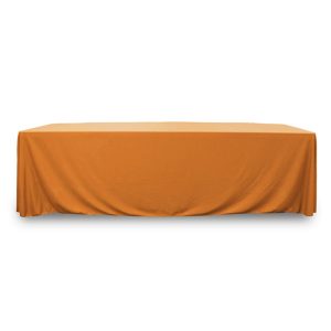 Throw Polypoplin Table Cover - Pumpkin Orange - 72 inch x 30 inch