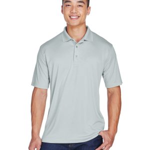 Ultraclub 8405 Men's Performance Polo Shirt - Grey - 4XL
