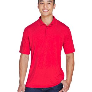 Ultraclub 8405 Men's Performance Polo Shirt - Red - 4XL
