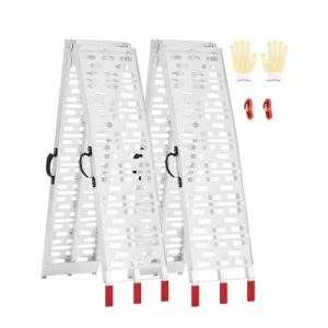VEVOR Aluminum Ramps, 1500 lbs, 2Pcs Heavy-duty Ramps with Wider Ramp Surface, Universal Stable Loading Ramp with Handles, Fit for ATV, UTV, Motorcycle, Electric Bicycle, etc.