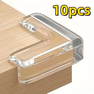 10pcs Transparent Silicone Corner Protector Set - Safe Edge Guards for Furniture & Home Safety