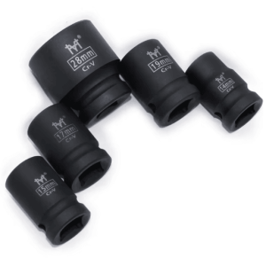 1/2 Drive Short Impact Socket Set (6-Point) for Electric & Pneumatic Tools